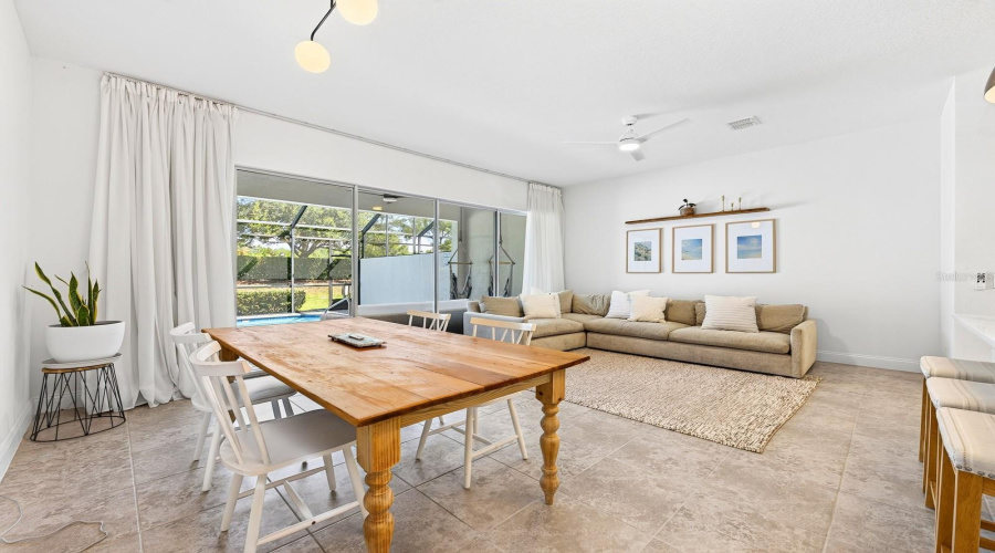 Light filled open concept living.