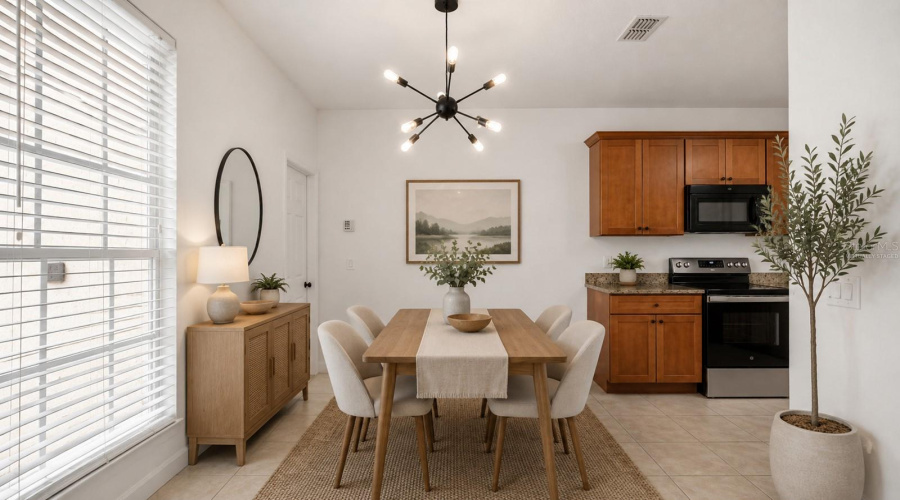 Breakfast Area- Virtually Staged