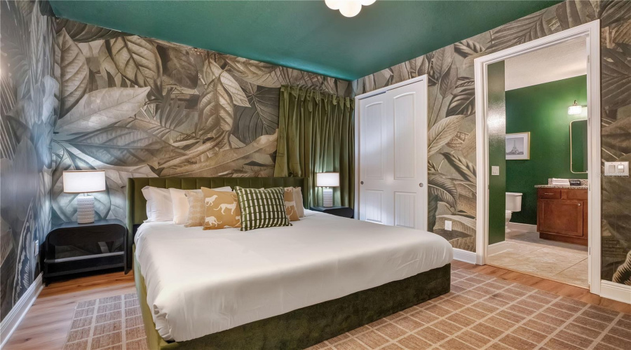 The Jungle Suite offers a peaceful retreat where luxury meets adventure, complete with a beautifully appointed ensuite bath.