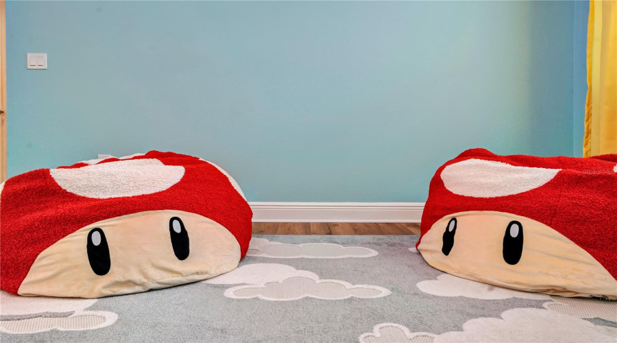 Whimsical themed décor brings one of gaming's most beloved worlds to life.