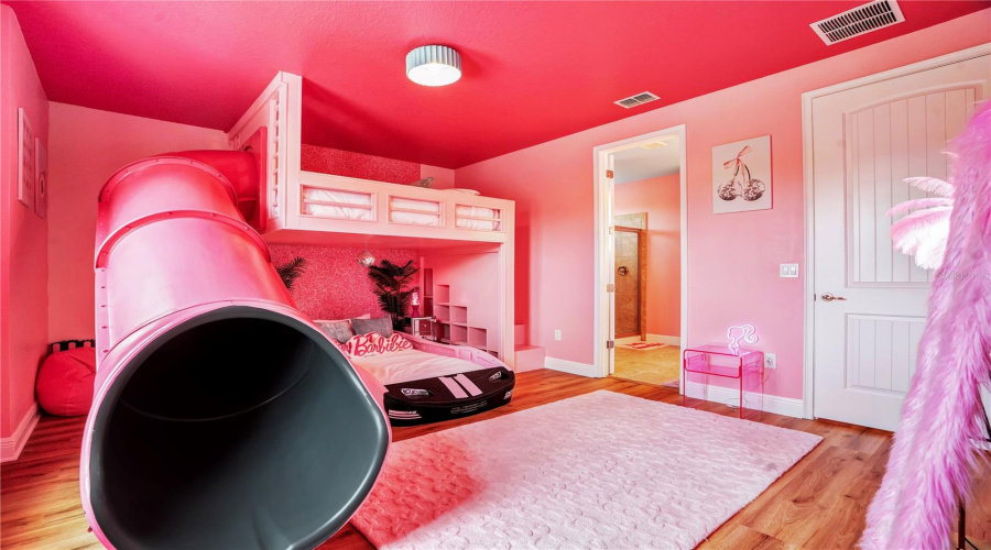 The custom slide makes getting out of bed almost as much fun as climbing back in.