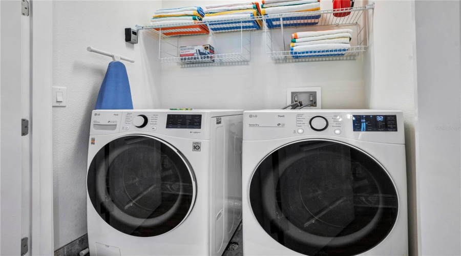 A full-size upstairs washer and dryer add everyday convenience for extended stays and large vacation groups.