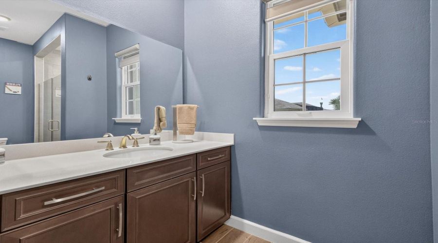 Pool house bathroom