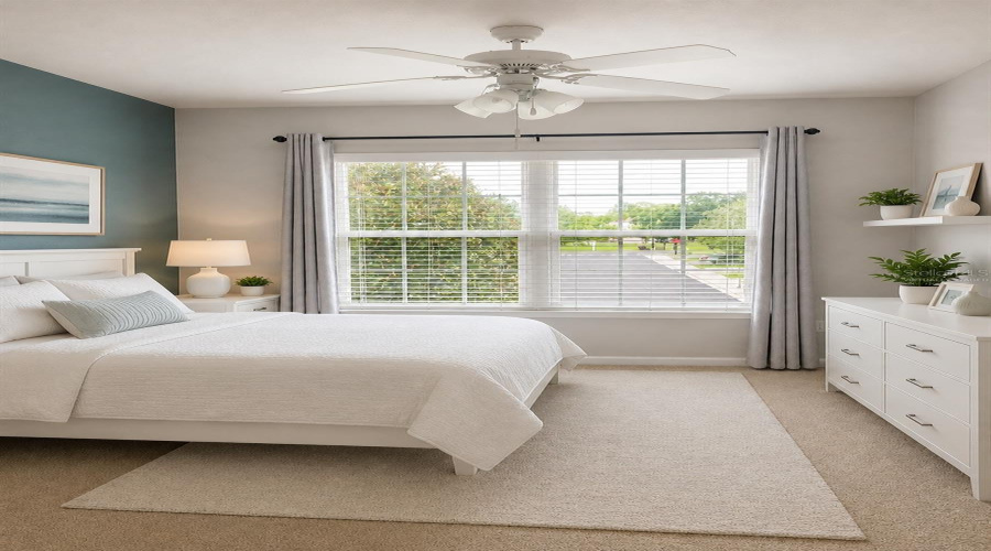 Virtually staged third bedroom