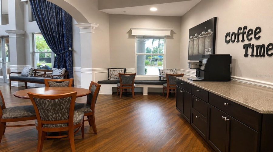 Coffee Station inside clubhouse