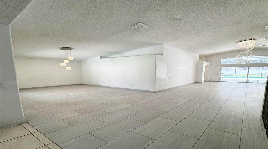 Dining and living space