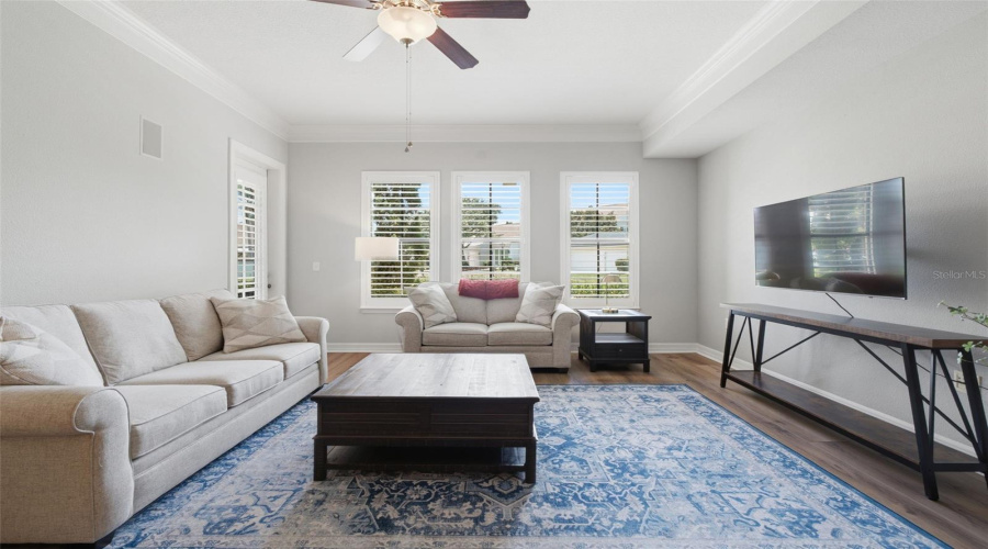 Living Room to Plantation Shutters