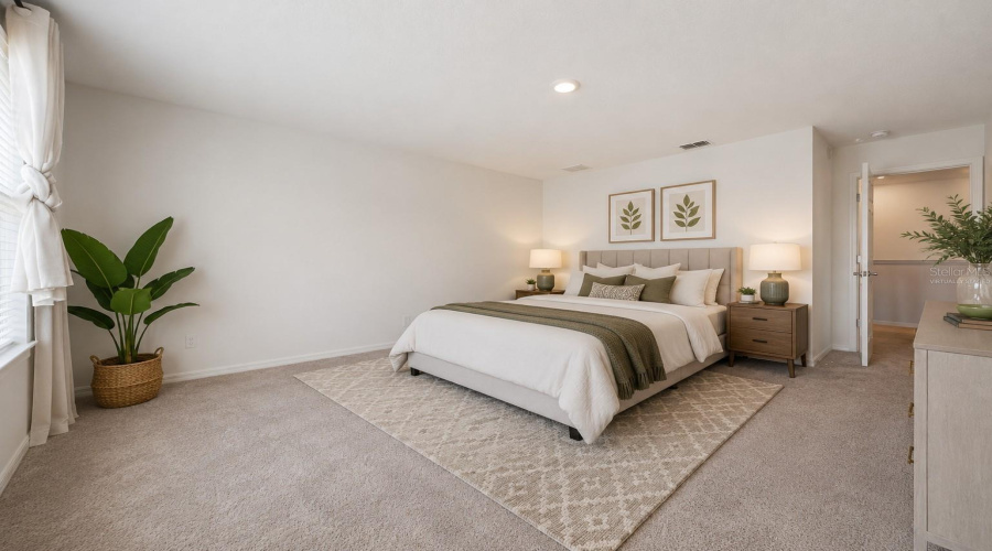 VIRTUALLY STAGED MASTER BEDROOM - LEFT SIDE