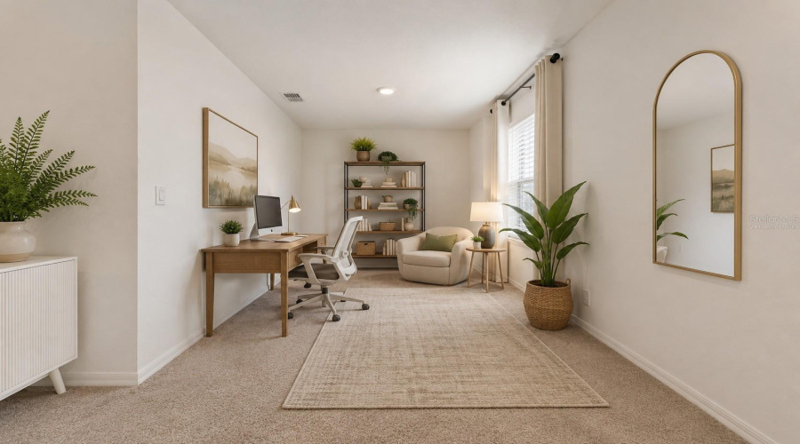 VIRTUALLY STAGED MASTER BEDROOM - OFFICE/NURSERY SIDE
