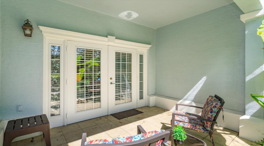 Covered patio off Primary bedroom