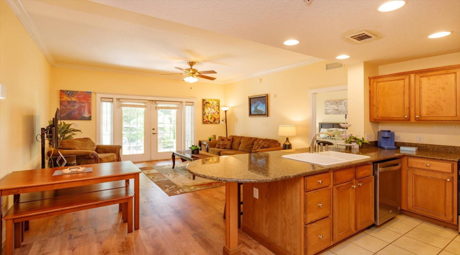 Open concept floor plan