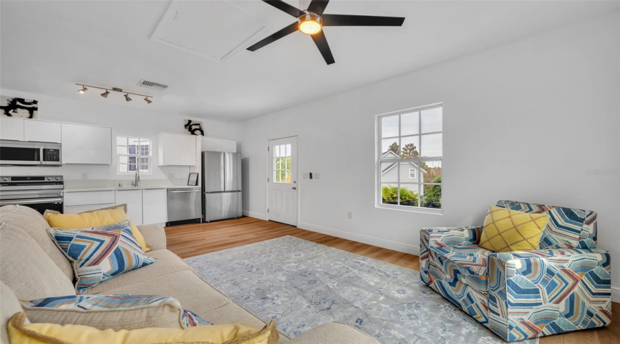 Garage Apartment living room space