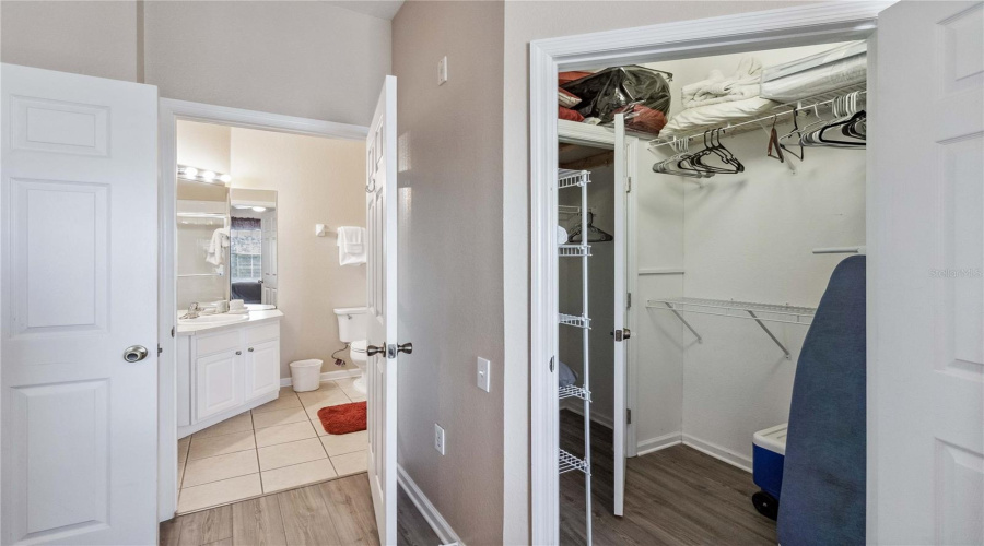 Master Bedroom walk-in closet and Master Bathroom.