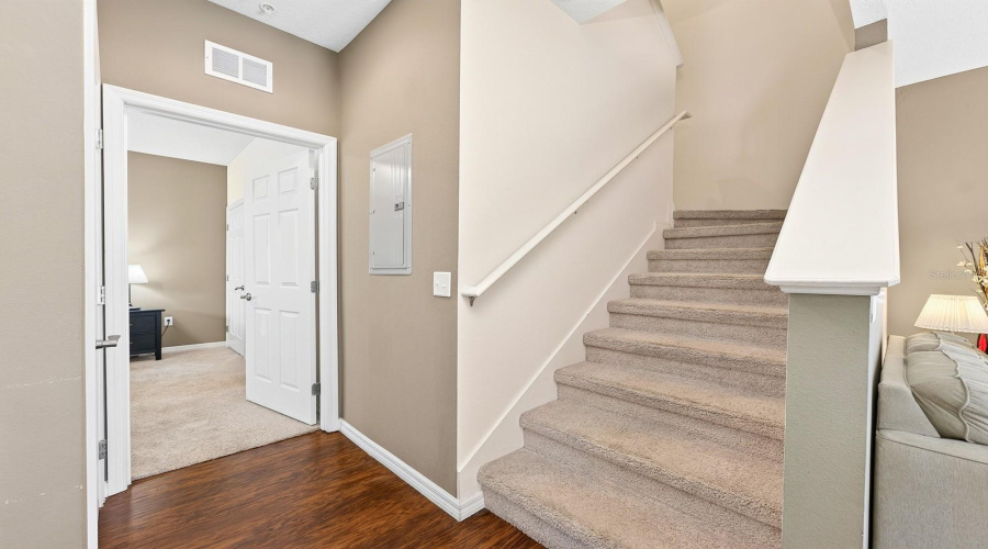 Low maintenance townhome living with your choice of primary suites, one up and one down.