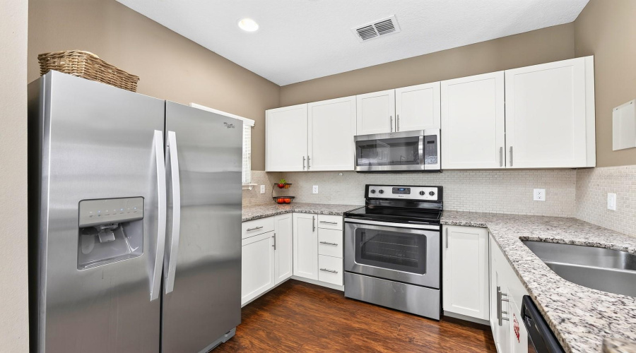Stainless steel appliances.