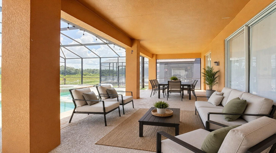 Virtually staged patio furniture