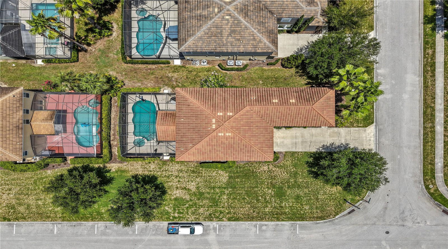 Overhead aerial view