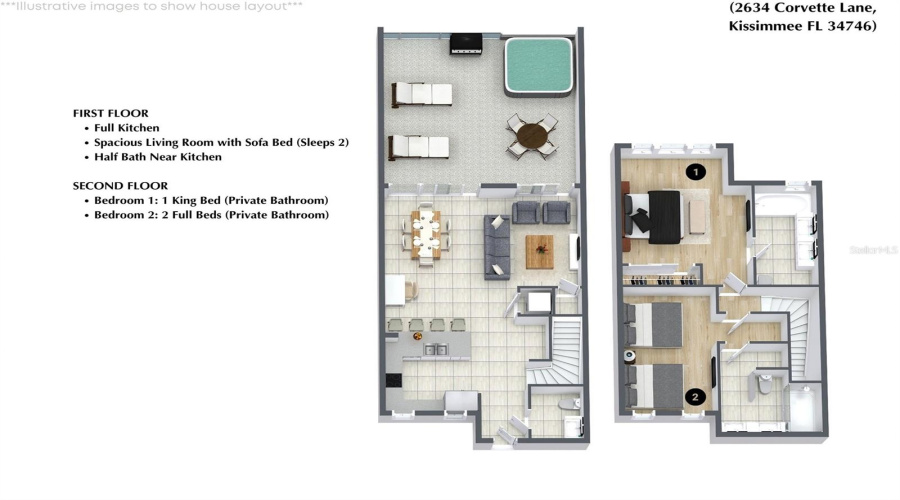 KISSIMMEE, Florida 34746, 2 Bedrooms Bedrooms, ,2 BathroomsBathrooms,Residential,For Sale,CORVETTE,0,MFRS5141294