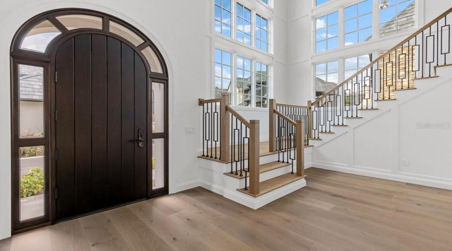 Welcoming two-story front entry