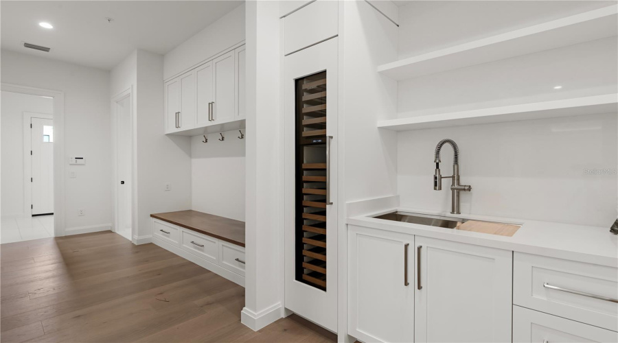 Butler's Pantry with wine storage