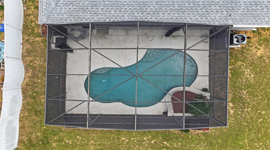 full screened in pool