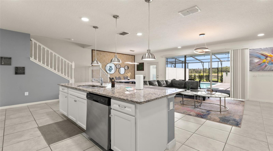kitchen with island