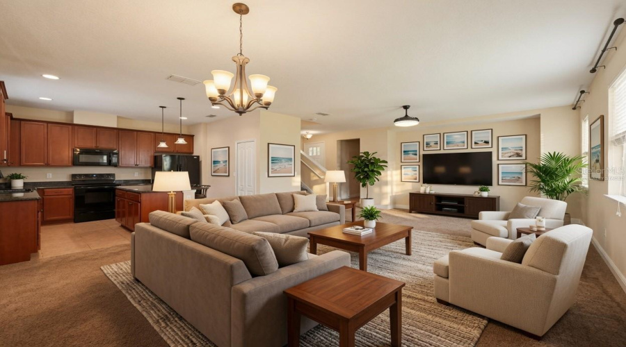 Virtually Staged Living Room