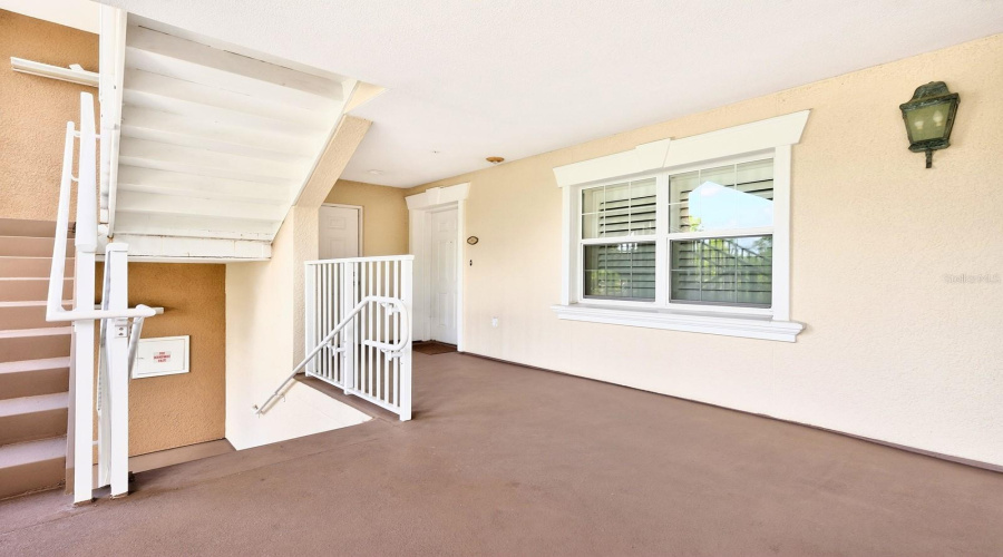 Covered front entry.