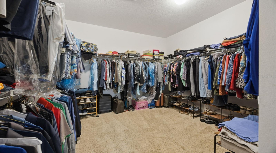 Spacious primary closet