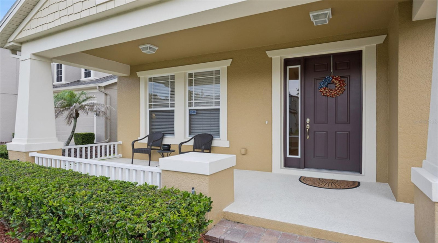 Spacious front porch