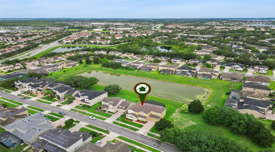 Open space to the right of the home