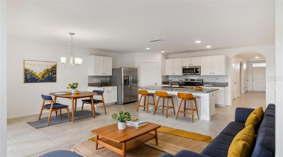 Virtually Staged - Living and Dining Area