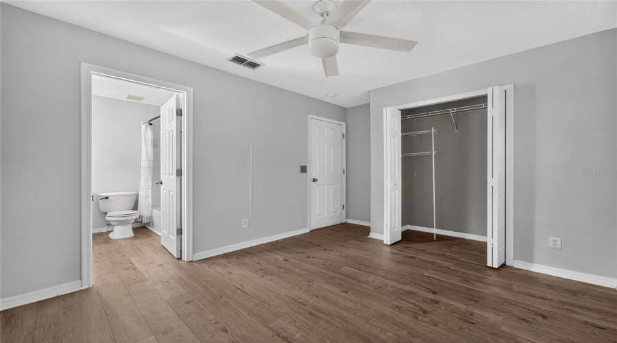 Secondary Bedroom with Built in Closet