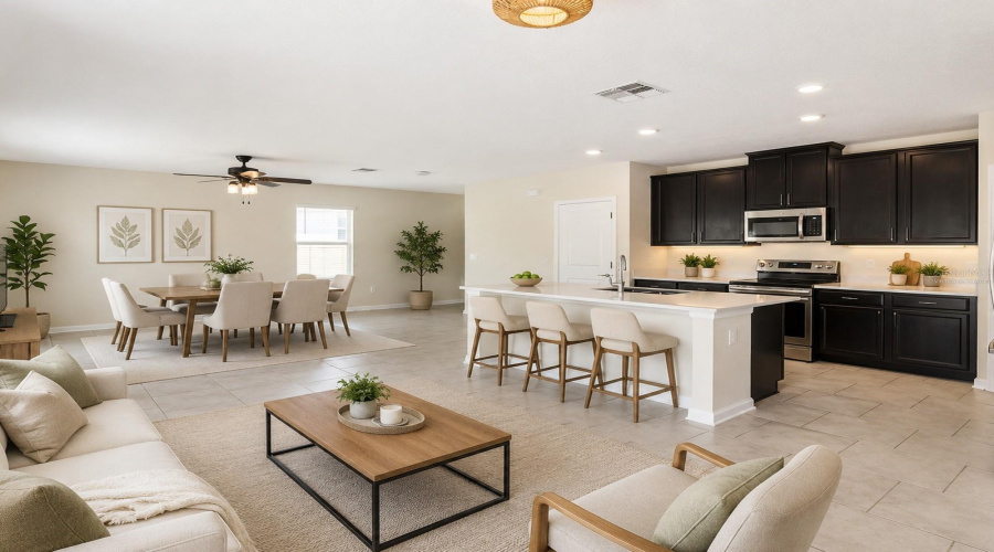 Virtually Staged Living Room