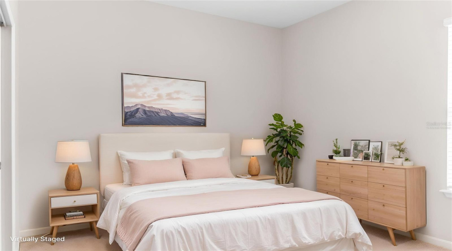 Virtually Staged Guest Bed