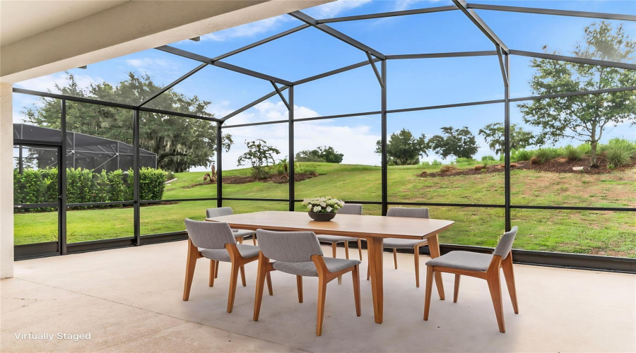 Virtually Staged Screened In Patio
