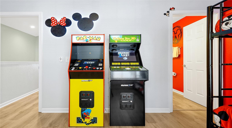 2 Arcade Games - Pac-Man and Golden Tee 3-D Golf