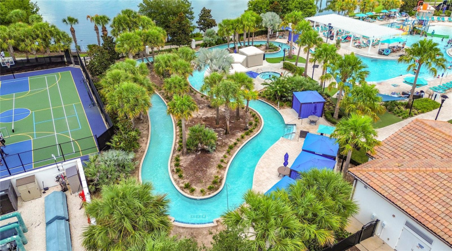 Lazy river, waterslide & resort-style amenities