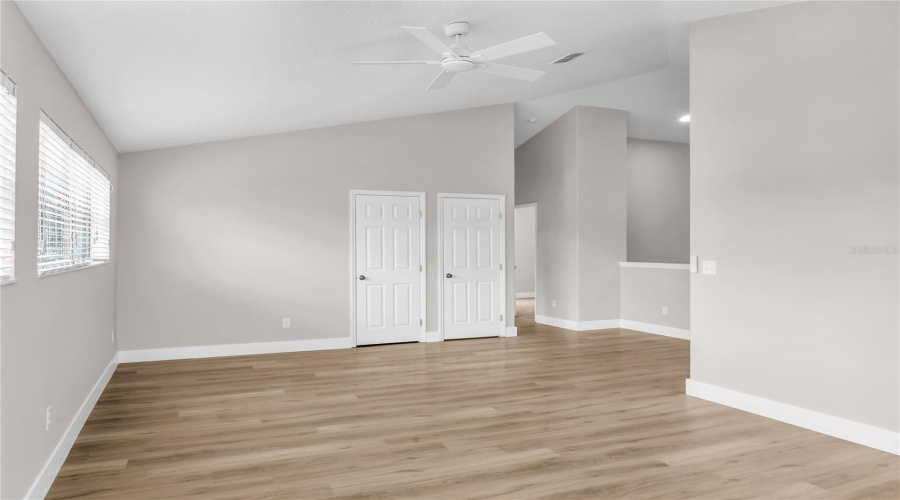 Second level Bonus Room offers generous flex space with endless possibilities