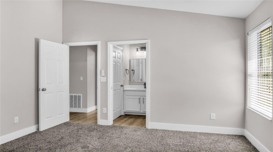 Bedroom 3 with ensuite bath also accessible from hallway