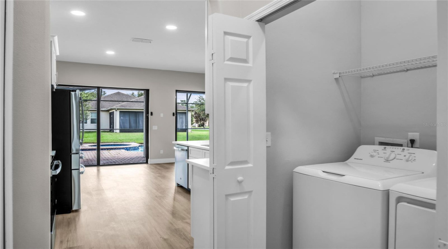 First Floor Laundry closet with washer and dryer included
