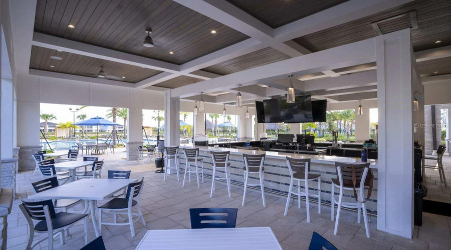 Retreat clubhouse poolside bar