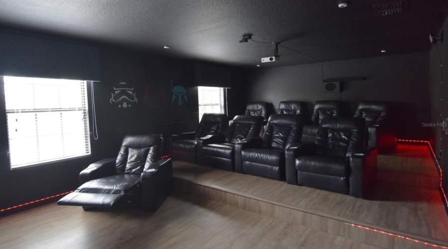 Media room located off the second lounge