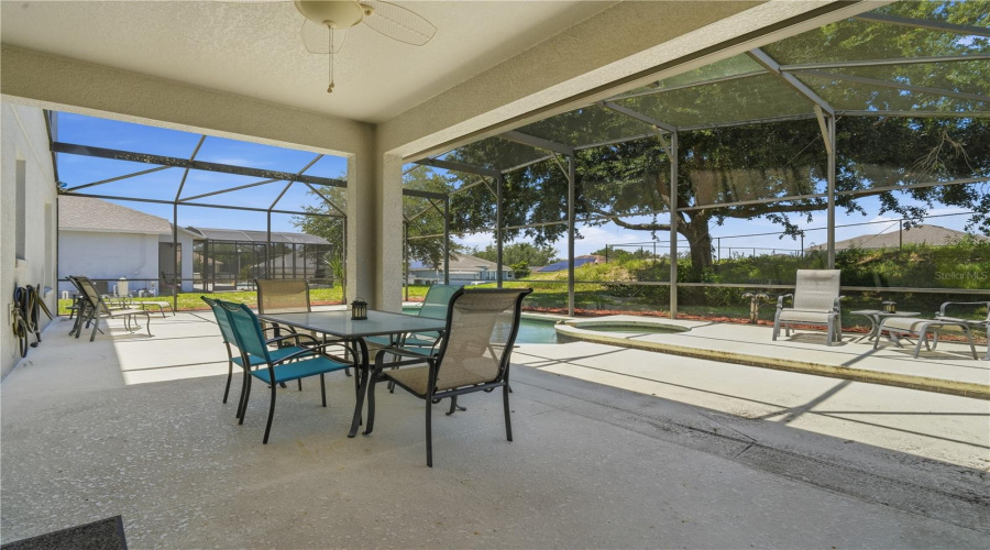 Large covered patio