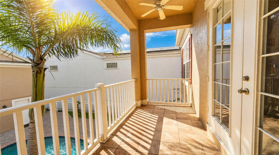 Balcony of Bedroom 3 Facing the Pool/Courtyard