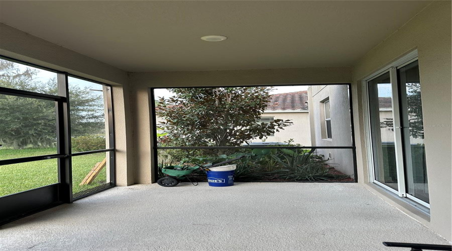 Screened rear porch