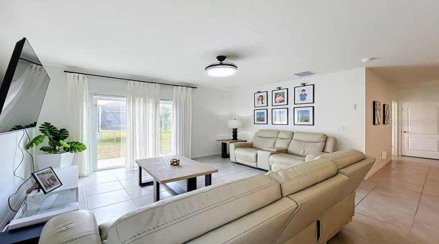 Living Room and Partial Hallway View
