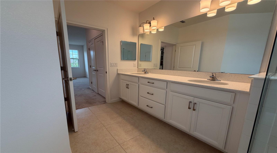 Primary Bathroom dual sink vanity