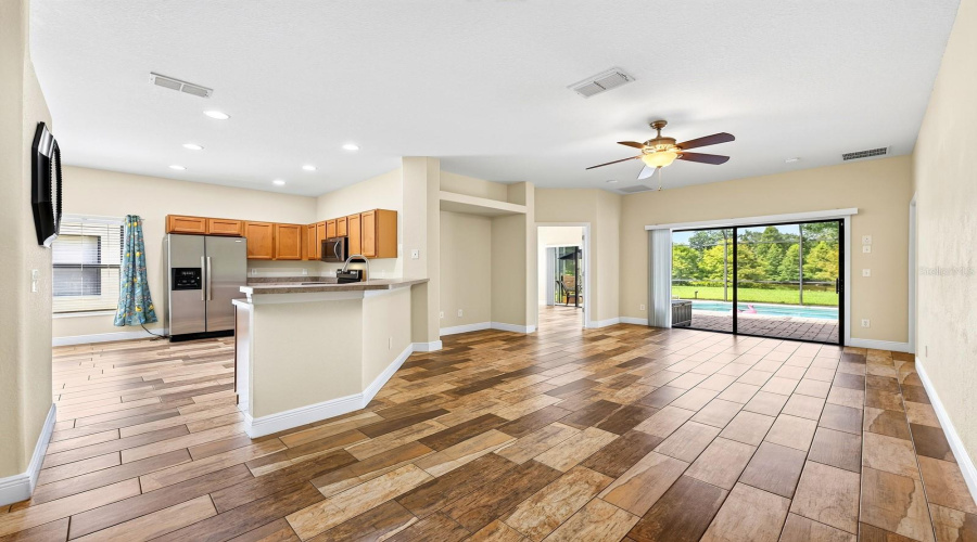 The OPEN CONCEPT layout brings the Kitchen and Living Room together, creating a comfortable space for everyday living or entertaining guests.