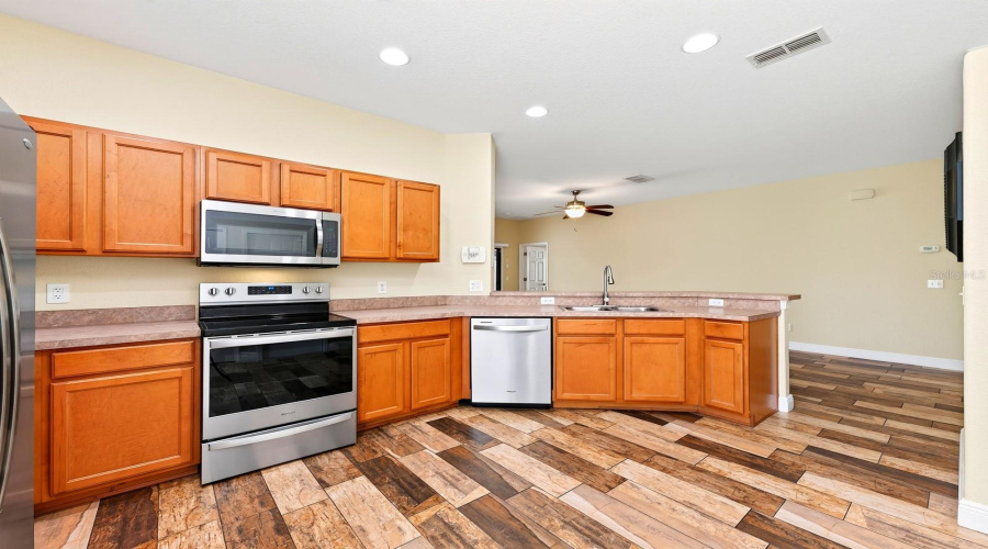 The Kitchen Breakfast Bar includes space for counter-height stools.